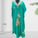Kashmiri Aari work Cotton Kaftan