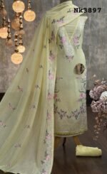 Premium Mal Chanderi Embroidered Suit - Image 4