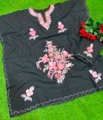 Crush Cotton Stitched Kaftan and Trouser - Image 4