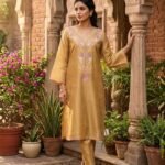 Kashmiri Ari Work Silk Kurti