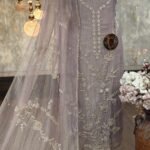 Crush tissue kurta & dupatta with work