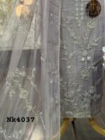 Crush tissue kurta & dupatta with work - Image 2