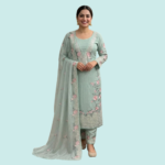 Premium Mal Chanderi Embroidered Suit