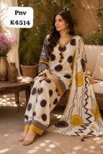Pure crêpe polkadot Suit
