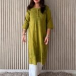 Dobby Cotton Kurti Palazzo