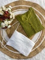 Dobby Cotton Kurti Palazzo - Image 2
