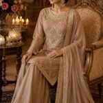 Pure chinon silk top with beautiful heavy gota work
