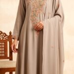 Hand Sozni work crepe suit