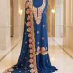 Georgette Aari Suit Blue