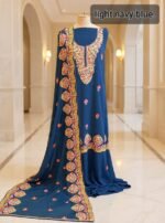 Georgette Aari Suit Blue