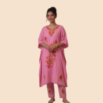 Crush Cotton Stitched Kaftan and Trouser