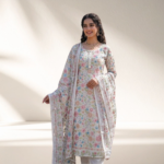 Tissue Off White Zari Embroidery