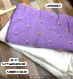 Mul Chanderi with tiny flower work