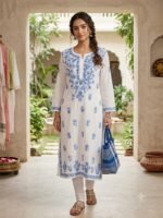 Rayon colour thread kurti