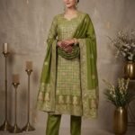 Banarasi Embroidered Silk Shirt With Swarovski Work