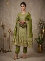 Banarasi Embroidered Silk Shirt With Swarovski Work