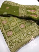 Banarasi Embroidered Silk Shirt With Swarovski Work - Image 2