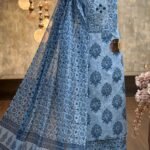 Cotton printed kurta with handwork