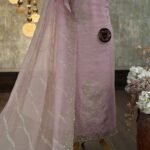 Crush tissue kurta & dupatta with handwork