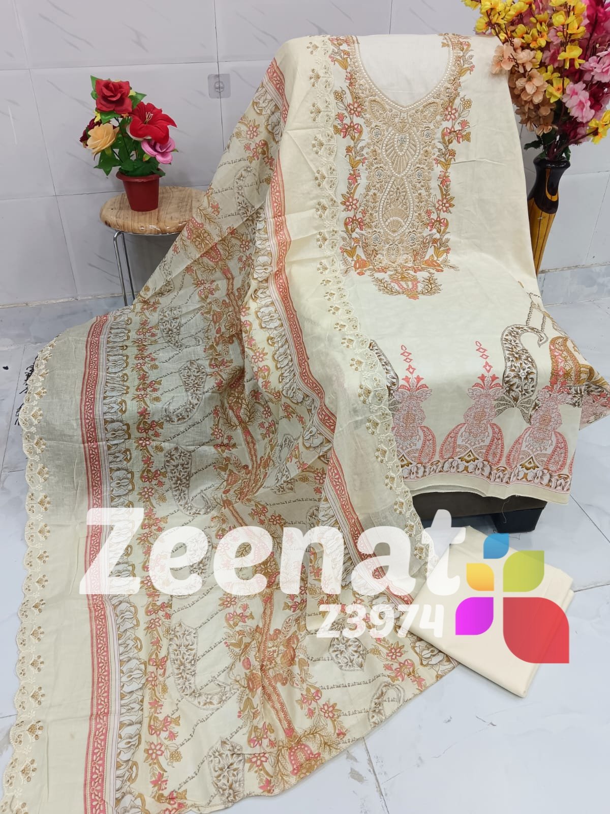DESIGNER PC Bin Saeed1 Shirt digital print with embroidery - Image 1