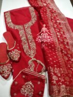Embroidered Chanderi Shirt with  Zardozi - Image 2