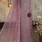 Georgette embroidered Luckhnavi kurta