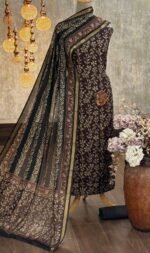 Maheshwari digital printed kurta & dupatta with zari - Image 3