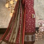Maheshwari digital printed kurta & dupatta with zari