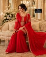 Pure Chinon Silk Designer Suit - Image 2