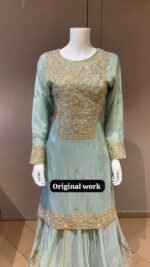 Pure Shimmer Silk Designer Suit - Image 2