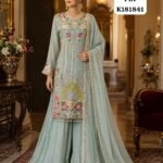 Pure chinon silk designer dress