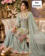 Pure chinon silk designer dress - Image 2
