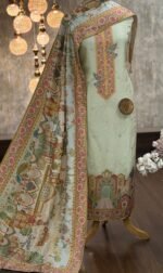 Russian silk jacquard Kurta & dupatta