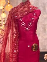 Shimmer kurta with embroidered mirror work - Image 2