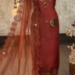 Shimmer kurta with embroidered mirror work