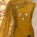 Shimmer kurta with embroidered mirror work