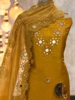 Shimmer kurta with embroidered mirror work - Image 5