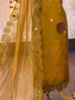 Shimmer kurta with embroidered mirror work - Image 3