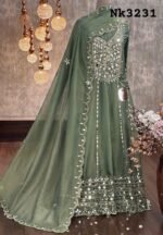 Shimmer tissue stitched Anarkali