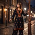Soft Rayon Multi Thread plazo set