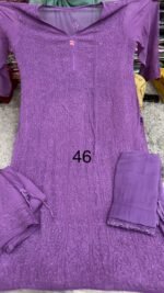 Viscose georgette kurta and palazzo set - Image 3