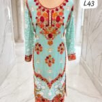 Kashmiri aari georgette Kurti
