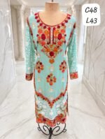Kashmiri aari georgette Kurti - Image 3