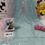 Modal muslin unstitched with beautiful heavy chrochet