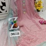 Modal muslin unstitched with beautiful heavy chrochet