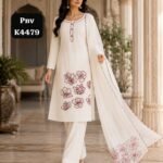 Mul chanderi soft cotton suit