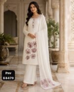 Mul chanderi soft cotton suit - Image 3