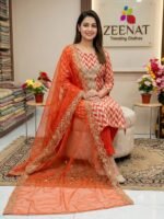 Organza unstitched with beautiful digital print - Image 4