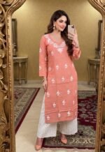 pure chanderi fabric kurti