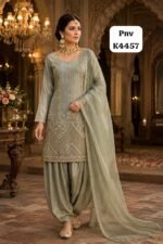 Shimmer silk suit